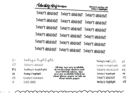 Foiled Tiny Text Series - Today's Highlight Checklist Size Planner Stickers for any Planner or Insert