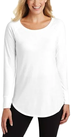 District Women's DT132L Perfect Tri Long Sleeve Tunic Tee