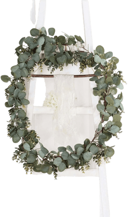 Efavormart 6.5 FT Frosted Real Touch Eucalyptus and Boxwood Leaves Green Artificial Garland Vines for Fake Greenery Plants Leaf Floral Arrangement Bouquets Wedding Backdrop Wall Decor Type7