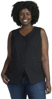 Terra & Sky Women's Plus Tailored Vest