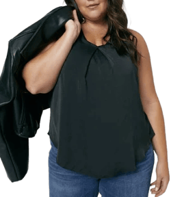 Stella Satin V-Neck Bra Blouse