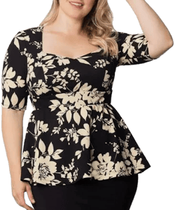 Kiyonna Women's Posh Peplum Top