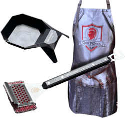 Grill Brush Combo Pack – Grill Cleaner & Scrubber for Outdoor Grills, BBQ Cleaning Tool, Steel Bristle-Free Brush, Grilling Apron – BBQ Accessories for Men & Women