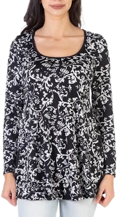 Floral Long Sleeve Tunic Top