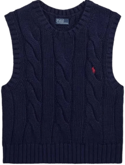 Polo Ralph Lauren Navy Cable Knit Sweater Vest