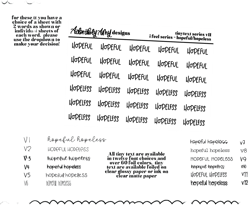 Foiled Tiny Text Series - Feelings Series - Hopeful and Hopeless Checklist Size Planner Stickers for any Planner or Insert