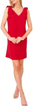CeCe Women's V-Neck Shoulder-Bow Mini Dress