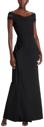 Chiara Boni La Petite Robe Soetsu Off-Shoulder Ruched Jersey Gown