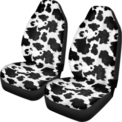 UNICEU Cow Print Front Seat Cover for Women Men Washable Soft Thin Driver Seats Protector Covers for Auto Sedan SUV Truck