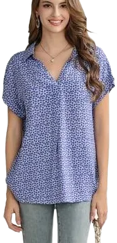 Dora Landa Women's Dainty Floral Print Tunic Blouse