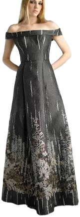 Off Shoulder Evening Gown