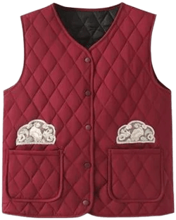 Women's Lightweight Quilted Padded Thermal Vest with Pocket