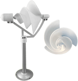 10W Micro Spiral Wind Generator Model Permanent Magnet Generator DIY White Wind Turbine Model Breeze Start Generator Light with LED Light