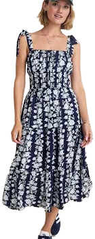 Francesca's Tara Tiered Floral Midi Dress