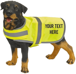 Personalised Text Hi-Vis Dog Vest
