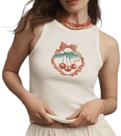 Damson Madder x Anthropologie Cherry Pie Graphic Tank Top
