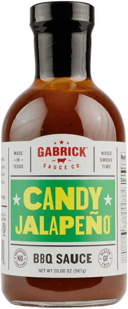 Candy Jalapeño BBQ Sauce | Gabrick BBQ | Sweet & Spicy Barbecue Sauce with Real Jalapeños | Perfect for Ribs, Chicken, and Burgers | No HFCS, Gluten-Free | 20 oz Glass Bottle