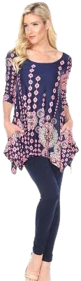 Women's White Mark Fashion Rella Tunic Top