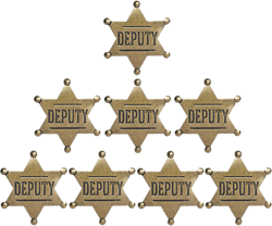 Sheriff Badges Metal for Kids, Girls and Adult - Western Police Vest Badge, Cowboy Party Decoration