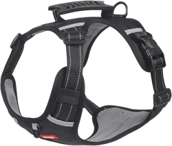 No Pull Dog Harness Service Dog Vest Harness for Small Dogs with Handle Dog Collar for Medium Large Dog Leash with Adjustable Neck and Chest Black, XL Black-Red XL