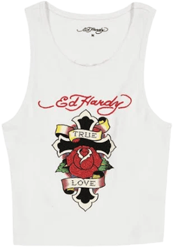 Ed Hardy Cross Rib Tank Top