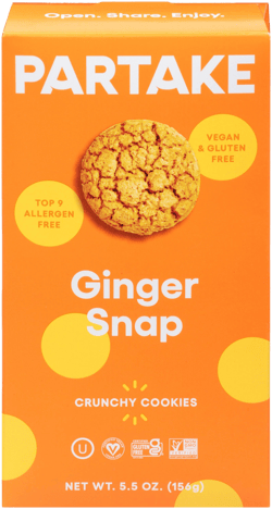 Partake Crunchy Ginger Snap Cookies