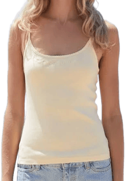 John Galt Women's Flower Embroidered Skylar Tank Top