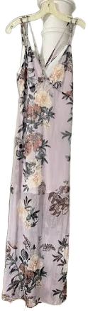 Charlotte Russe Women's Sheer Floral Maxi Dress