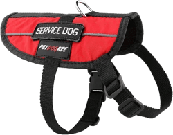 Petdogree Lightweight Reflective Red Service Dog Vest / Harness