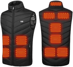 Lesmart Men's Electric Heated Hunting Vest with USB Charging