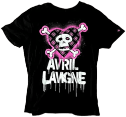 Hot Topic Avril Lavigne Punk Skull Boyfriend Fit Music T-Shirt