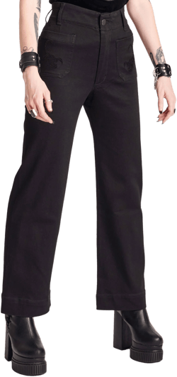 Midnight Hour Cropped Wide Leg Jeans