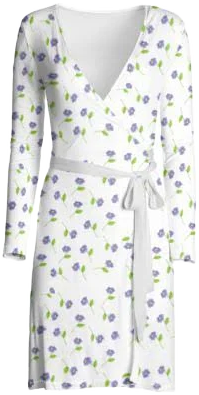 Floral Leaf Wrap Dress