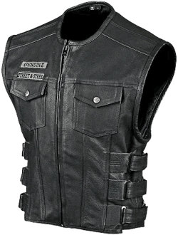 Street & Steel Men's Anarchy Leather Motorcycle Vest