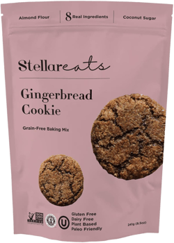Stellar Eats Gingerbread Cookie Mix, 8.5 oz, 1 Pack - Grain Free, Gluten Free, Dairy Free, Plant Based, Paleo Friendly
