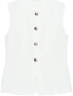 Zara Women's Twill Button Vest Top