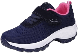Omega Women's Walk Arch Support Woven Knit Sneakers