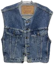 Levi Strauss & Co Men's SMALL Denim Jean Trucker Vest