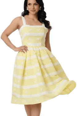 Unique Vintage Women's K924 Lace Sundress