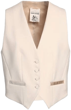 Semicouture Woman Tailored Vest Beige