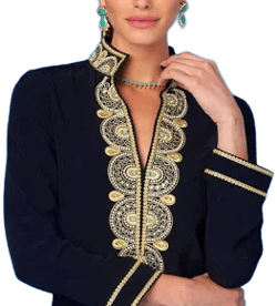 Nicoblu Noor Tunic with Gold Embellishment