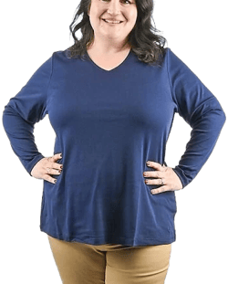 Isaac Mizrahi Pima Cotton V-Neck Tunic