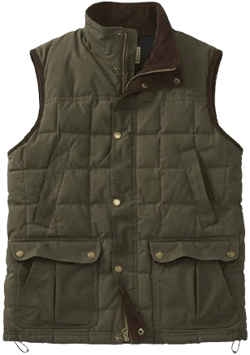 L.L.Bean Men's Upcountry Waxed Cotton Down Vest