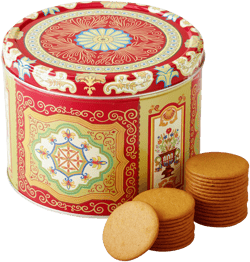 Nyakers Gingerbread Snaps Cookie Tin, Finest Ginger Snaps Original Flavor Swedish Cookie, 750 g - 26.45 oz - 1.65 lbs, With Protective Insert Original 1.65 Pound (Pack of 1)