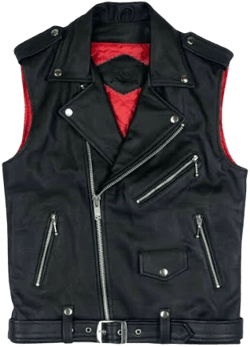Personalized Leather Biker Vest for Men