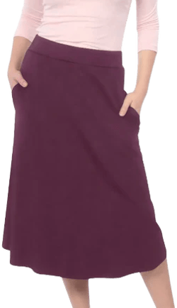 A-Line Midi Skirt with Pockets