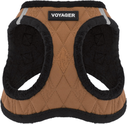 Voyager Step-In Plush Dog Harness – Soft Plush, Step In Vest Harness for Small and Medium Dogs by Best Pet Supplies - Harness (Beige Plush), S (Chest: 14.5 - 16")