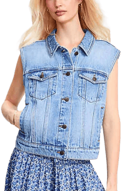Loft Women's Denim Trucker Vest