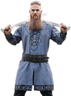 Blue Leather Enhanced Medieval Tunic