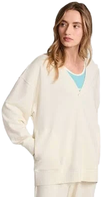 Champion Women's French Terry Long Sleeve V-Neck Pullover